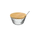 عسل خوری(2عددی)کریستال درب چوبی