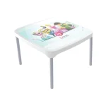میز کودک پایه فلزی عکسدار 60*60