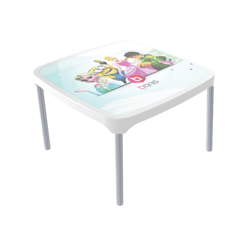 میز کودک پایه فلزی عکسدار 60*60